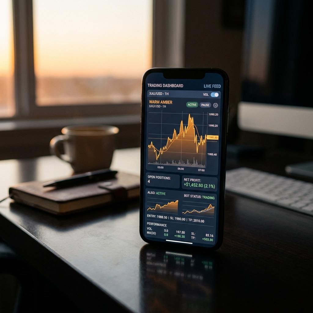 Xavelytrium Cockpit auf einem Smartphone